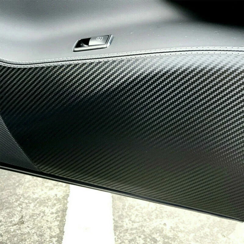 

PVC Sticker Carbon Fiber Car Sticker Anti-Kick Pad Protector Cover Mat For Tesla Model S