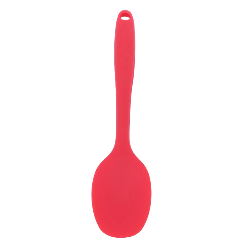 Кухонные инструменты лопатка для переворачивания термостойкая интегрированная Ручка Силиконовый скребок-ложка лопаточка для сковороды кухонный инструмент для торта - Цвет: red