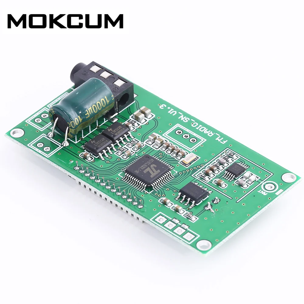 

FM Wireless Receiver Module Frequency Modulation Radio Module FM stereo digital radio circuit board module Audio receiver Board