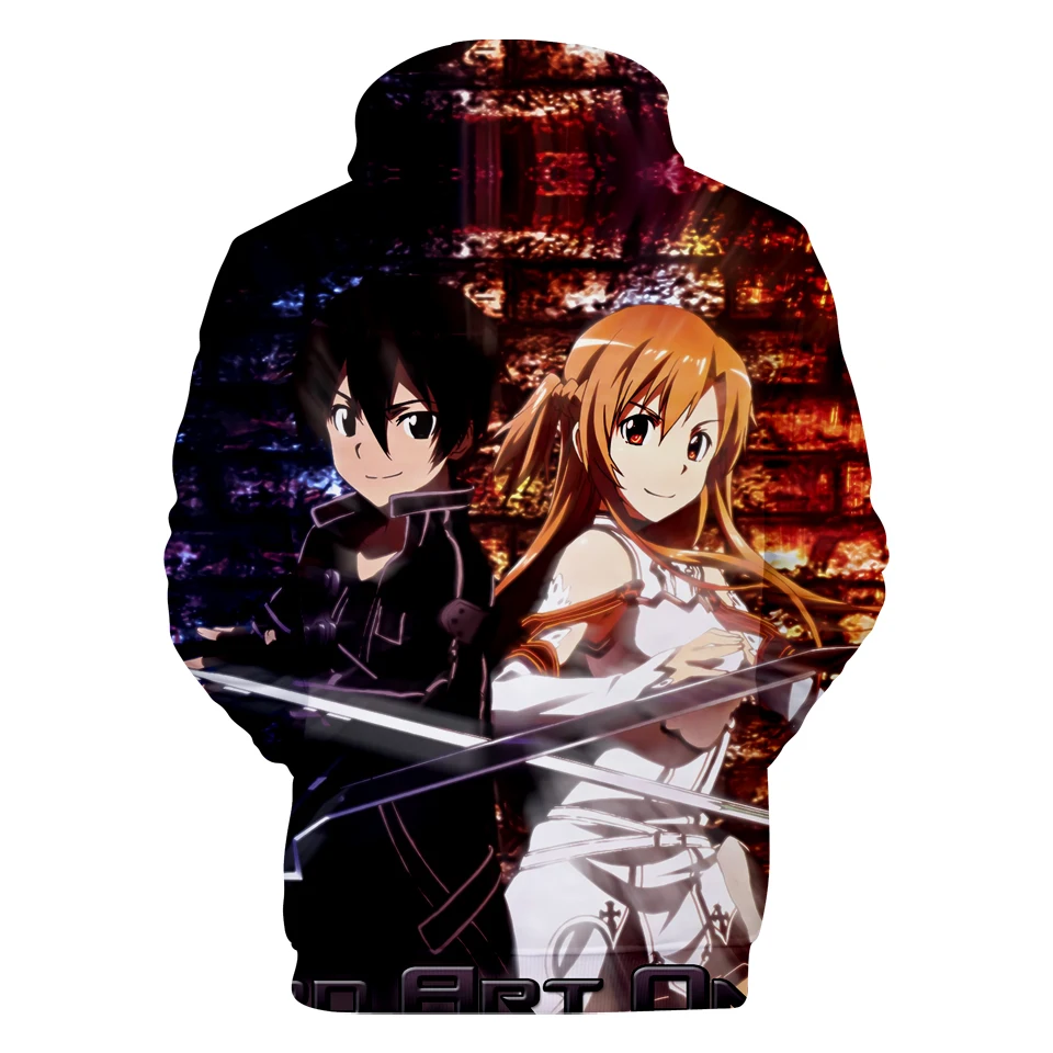 3-20 years hoodies Sword Art Online 3d printed hoodie men/boys SAO Game sweatshirt harajuku streetwear Jacket coat Kids clothes