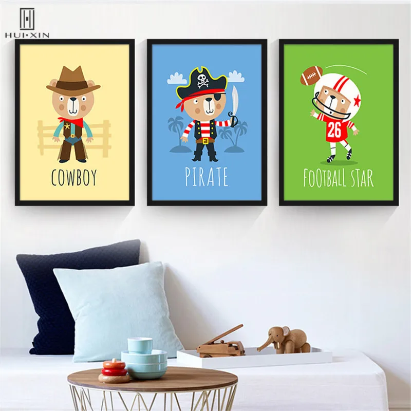 

Sweet Delicate Presents For Kids Birthday Or Best Decorative Paintings For Kid Home Decoration Lovely Bear As Different Identit
