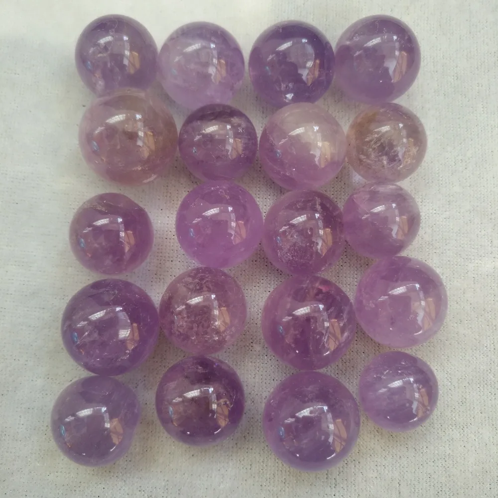 

20pcs Natural amathyst Quartz Crystal Sphere Ball