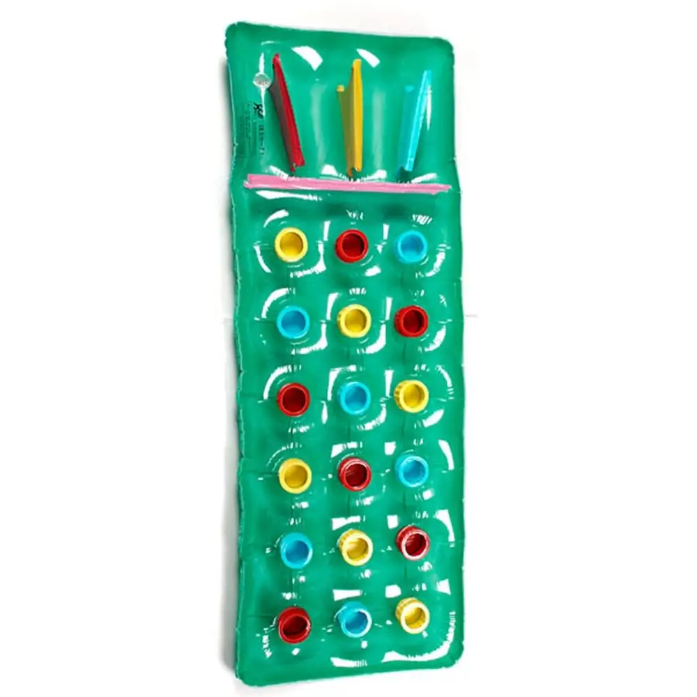 HOT Comfortable Inflatable Water Floating Bed 18 Holes with Pillow