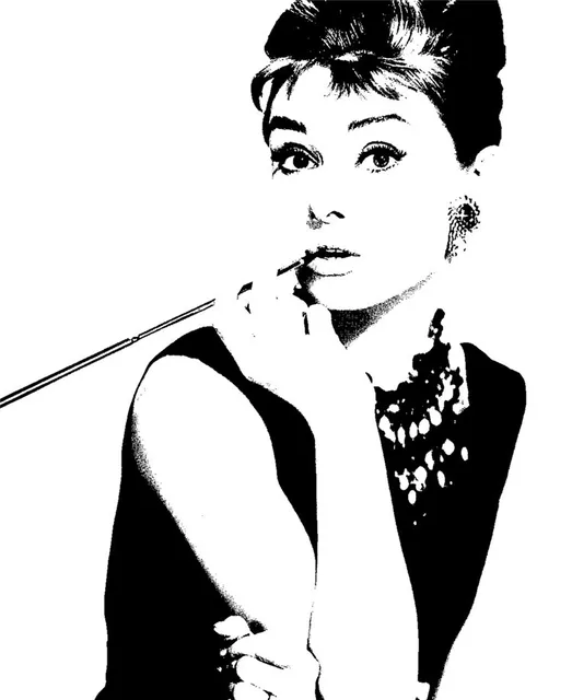Elegant Audrey Hepburn Wall Mural Pop Art Photo Wallpaper Canvas Elegant Audrey Hepburn Wall Mural Pop Art Photo Wallpaper Canvas Silk Clic Black And White Room Decor Bedroom