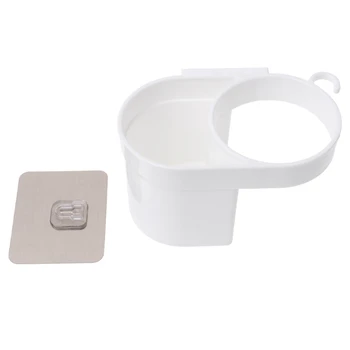 

Plastic Sticky Hair Dryer Holder Rack Wall Adhesive Mount Bathroom Blower Shelf