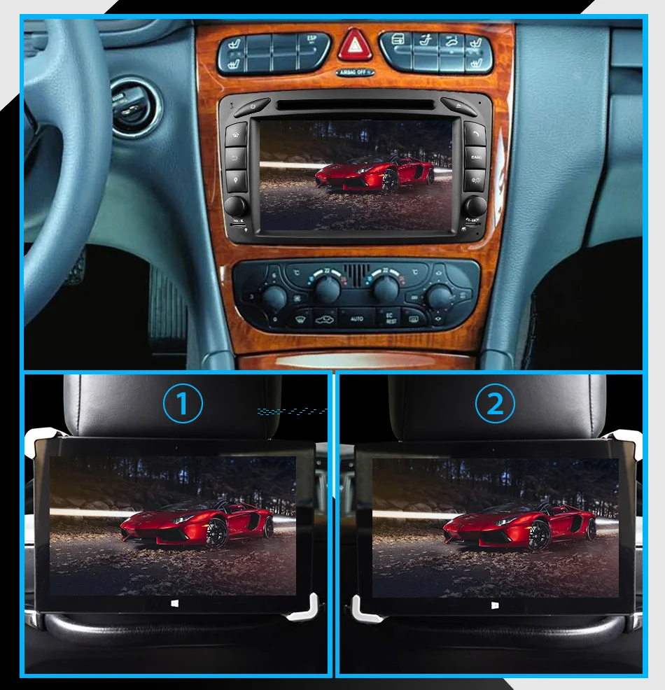 Eunavi TDA7851 Восьмиядерный 2 DIN Android 9,0 Автомобильный DVD Радио gps Navi для Benz c-класс W203 W209 g-класс W463 A класс W168 Vito Wifi