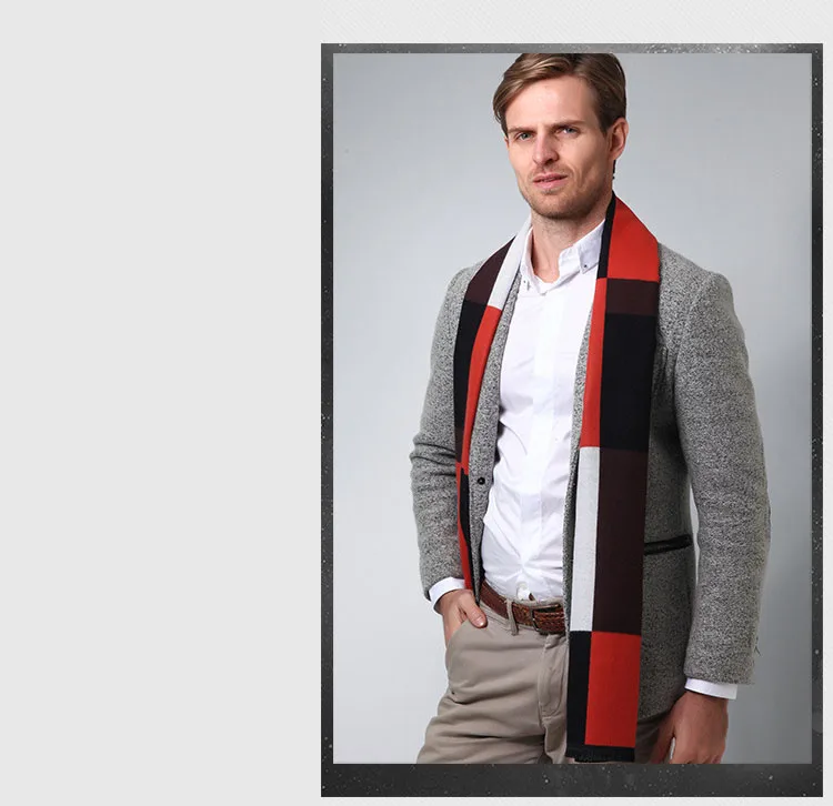 [AETRENDS] роскошный брендовый зимний шарф, мужские шарфы в подарок, 5 цветов, шарфы, модные мужские аксессуары, Z-5483A