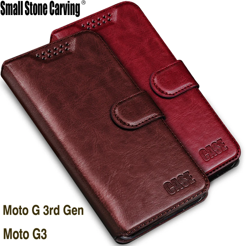 

Flip Wallet Stand Phone Bag Case For Moto G3 Book Style PU Leather Flip Cover For Motorola Moto G 3rd Gen Case with card Holder