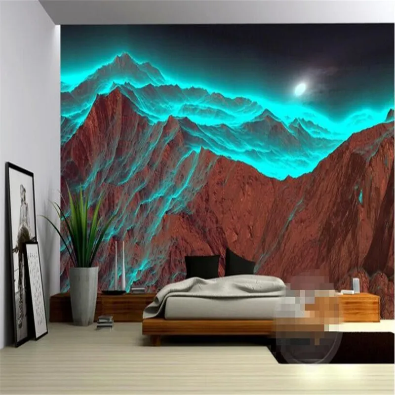Shocking 3D volcano group mural background wall professional production mural wholesale wallpaper custom photo wall Shocking 3D volcano group mural background wall professional production mural wholesale wallpaper custom photo wall