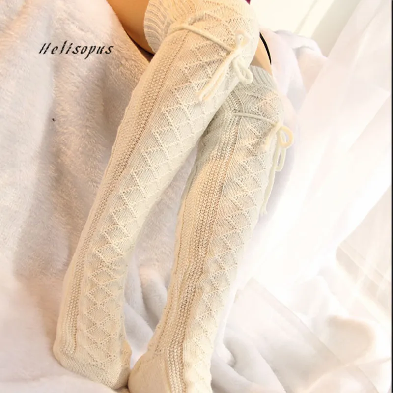 Helisopus Fashion Winter Stockings Knee High Socks Knitted Socks Warm High Long Boot Stockings Women Sexy Over Knee Socks Helisopus Fashion Winter Stockings Knee High Socks Knitted Socks Warm High Long Boot Stockings Women Sexy Over Knee Socks