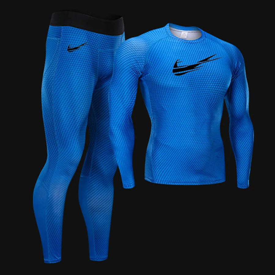 

Men's Sports Thermal Underwear Set Compression Fitness Training Foundation Layer Union Suit Autumn Winter New Style Men's Brand