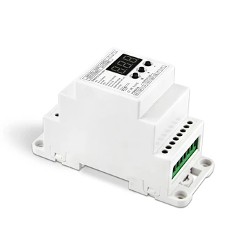 

DIN Rail 3CH Constant Voltage DMX512/1990 Decoder Controller For Led Strip Lamp BC-833-DIN-RJ45 DC12-24V Input 8A*3CH Output