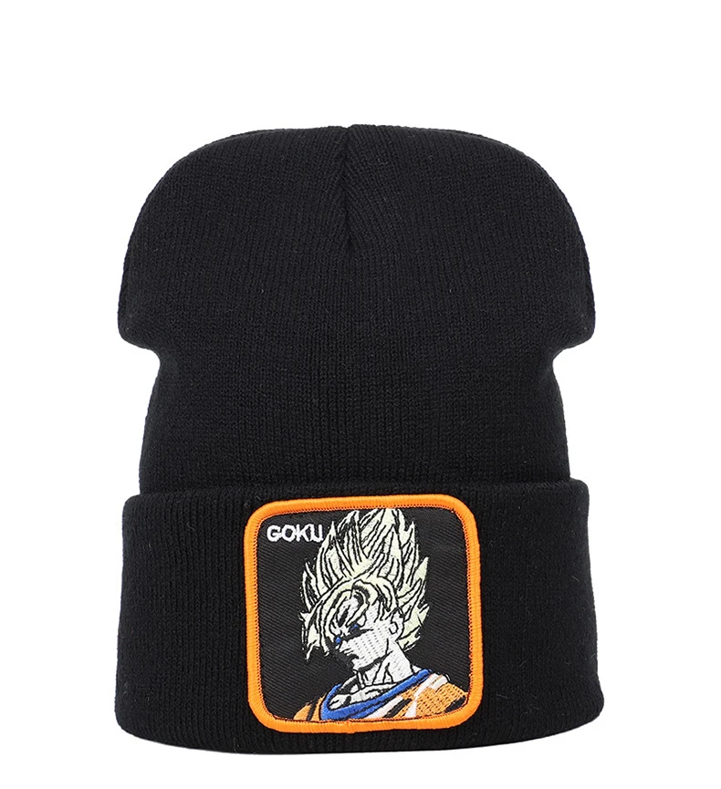 Dragon Ball Z Goku Мужская s Skullies зимняя Круглая Шапочка без полей вязаные зимние теплые чулки шапка маска для улицы Лыжная шапочка для мужчин