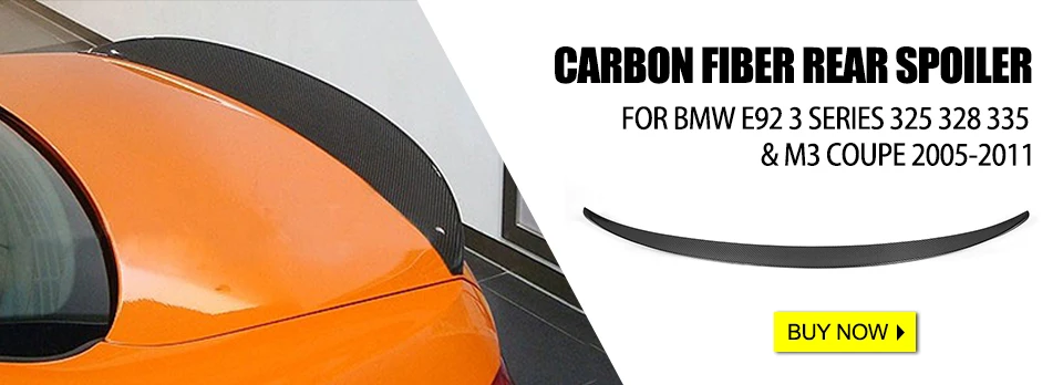 Авто-Стайлинг углеродного волокна заднего крыла автомобиля багажник спойлер для BMW 3 серии E92 325i 328i 330i купе 2007-2013