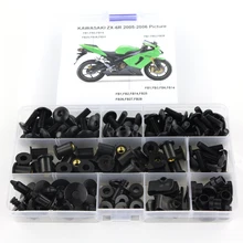 For Kawasaki ZX6R ZX-6R ZX 6R 2005 2006 Complete Full Fairing Bolts Kit Fairing Clips Nut Motorcycle Fairing Kit Steel OEM Style For Kawasaki ZX6R ZX-6R ZX 6R 2005 2006 Complete Full Fairing Bolts Kit Fairing Clips Nut Motorcycle Fairing Kit Steel OEM Style