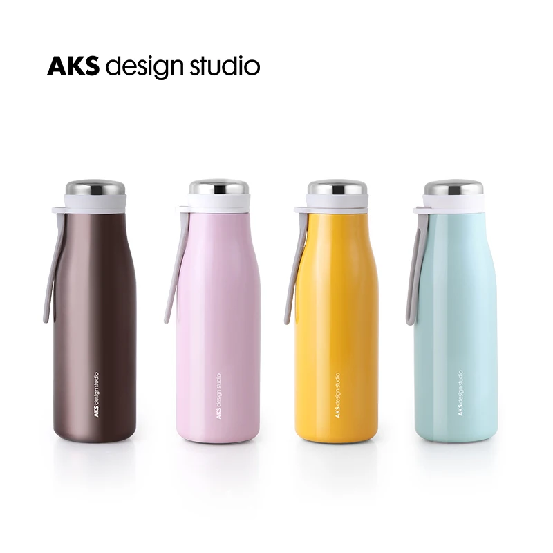 AKS Vacuum Water Bottles Tumbler Insulated Stainless Steel Metal Portable Thermos coffee Flask Thermal School Beker Termokubek