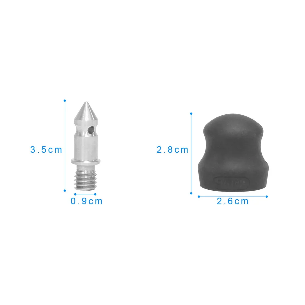 Camera Tripod Tripod Foot Pad 3PCS 3/8 Inch Stainless Steel Anti-Slip Rubber Tripod Spike For Gitzo Benro Tripod Monopod With Cover Photography Accessories