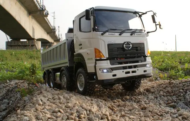 1/14 весы пульт дистанционного управления Радиоуправляемый трактор Hino8* 8 кобелко-Экскаватора 700 8x8 самосвал грузовик RTR 7CH 8WD ведущее колесо