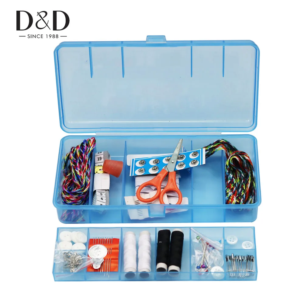

Plastic Sewing Box Kit Accessories Quilting Thread Stitching Embroidery Craft Sewing Kits with Case