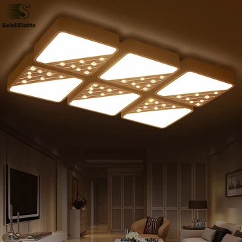 

Modern Simple Metal Grid Led Square Chandelier Lustre K9 Crystal Led Ceiling Chandelier Acrylic Mask Dimmable Chandelier