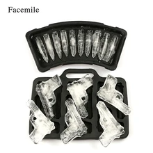 3D Пуля для ружья Форма Силиконовые кубики льда лоток DIY для виски, коктейлей вина форма для льда Кухня Бар питие для вечеринки аксессуары