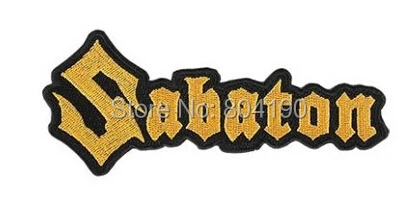 

3.93" SABATON Logo Music Rock Band Embroidered IRON ON and SEW ON Patch Heavy Metal Custom patch