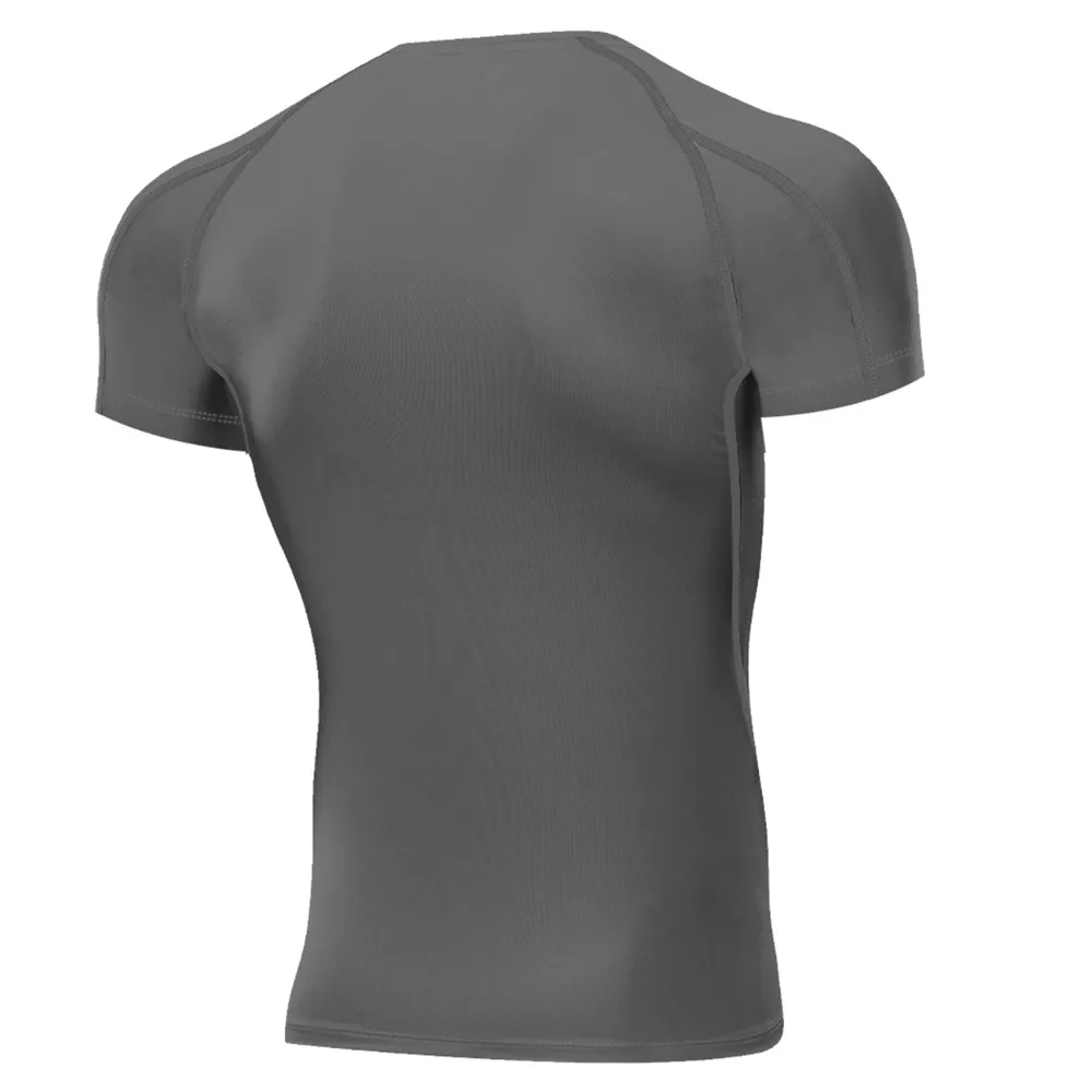 Мужская спортивная рубашка Outto для бега, фитнеса, тренировок, короткий рукав, Топ#126