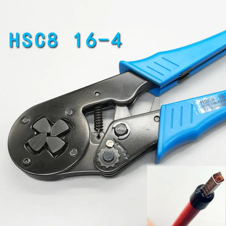 Bootlace Crimper 4 16mm2 Ratchet Ferrule Crimping Tool wire end crimps