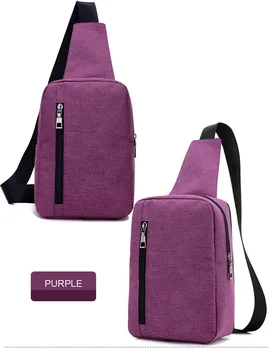 

New men's chest bag solid color High capacity casual canvas small backpack bag shoulder bag torba#30