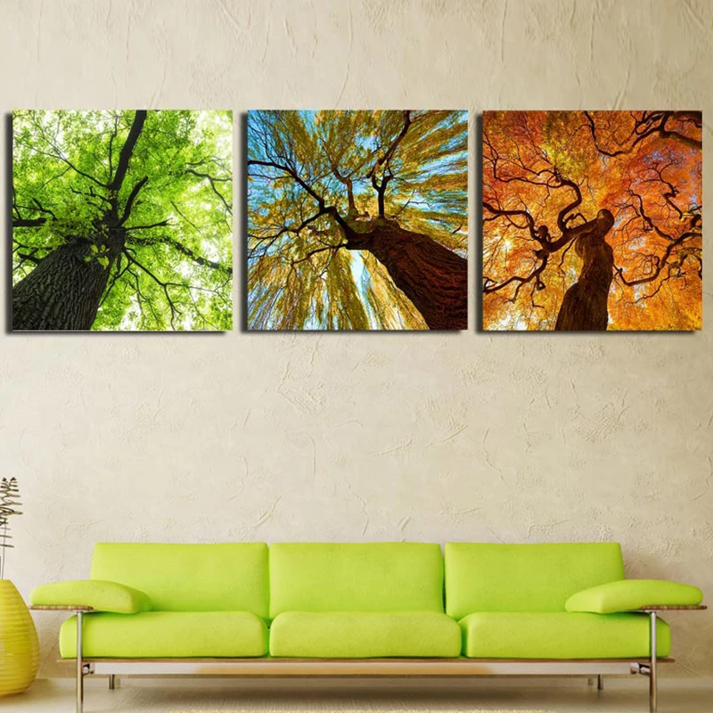 

3pcs Trees Pattern Diamond Painting 5D DIY Full Kit Rhinestone Round Diamond Painting Cross Stitch Needlework Wall Decor