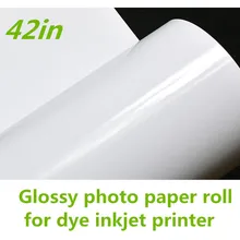 42in* 30 m 180g/200g идеальная абсорбция чернил струйная печать глянцевый рулон фотобумаги