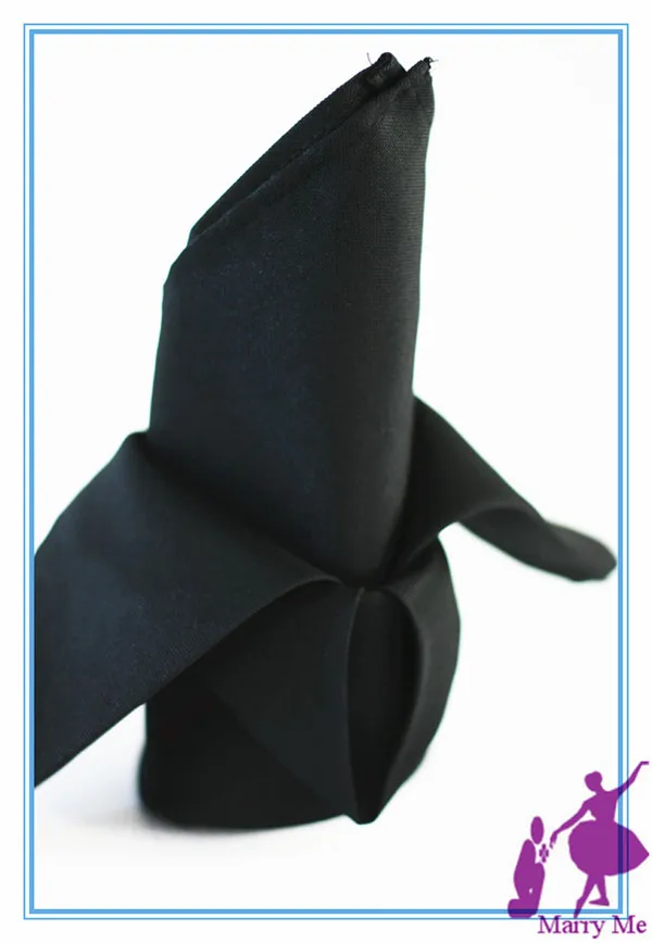 100pcs 20'' x 20'' 100 polyester black napkin for table napkins linen