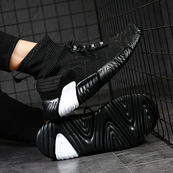 

BVNOBET High Top Mixed Colors Men Sneakers Men Sock Shoes For Men Plus Size Lack White Red Men Footwear Erkek Spor Ayakkabi
