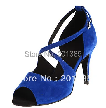 Пикантные Женские Танцевальная обувь синий сальса танцевальной обуви бальные туфли allsize