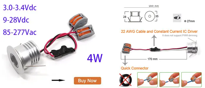Conduziu a Luz do Armário Conduziu a Luz do Ponto de 15mm Dimmable w Mini Downlight Recesso Led Férias Luz 5 Anos Warrranty Ac85-265v 6 Pcs 1 20 Cheap 1w led spot