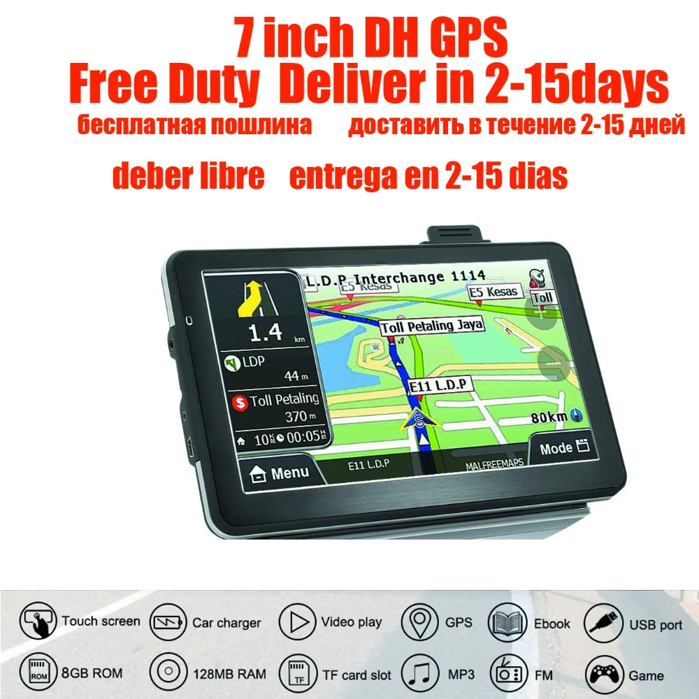 7 дюймовый gps навигатор для грузовиков 800 МГц FM/8 ГБ/DDR 128 м новые карты Россия/Беларусь/Казахстан Европа/США