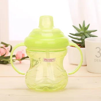

Baby Straw Cup Infant Newborn 230ml Bottle Children Learn Feeding Drinking Handle Bottle Kids Straw Juice Water Bottles 2018 new