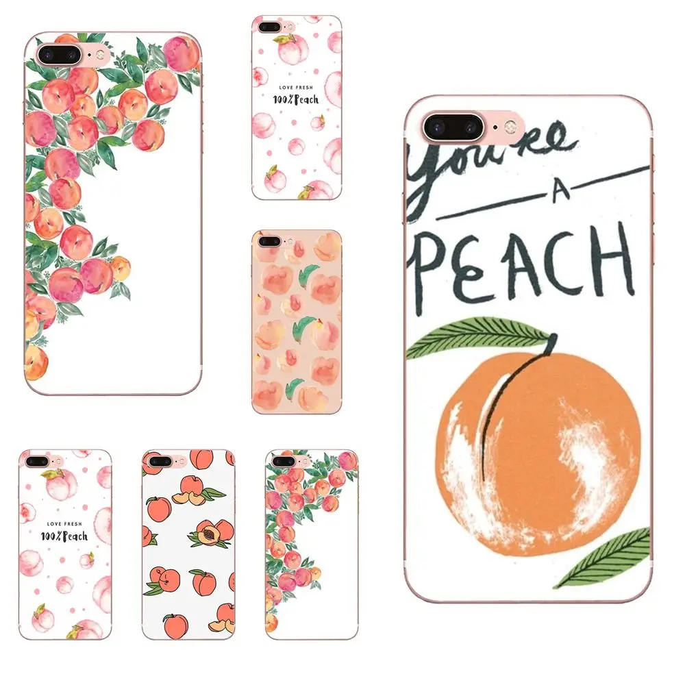 

Phone Case Silicone For Huawei Honor Mate 7 7A 8 9 10 20 V8 V9 V10 G Lite Play Mini Pro P Smart Fruit Pink Peach