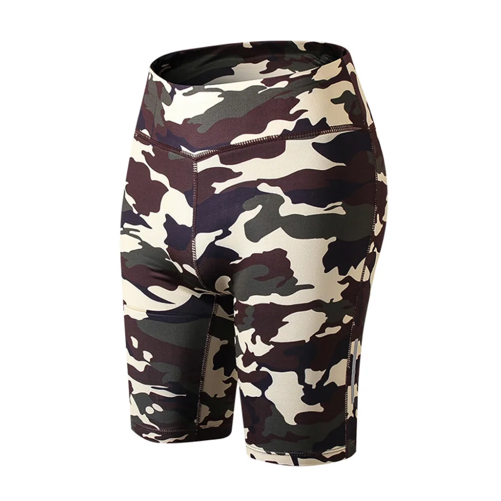 2019 women's camouflage luminous yoga shorts fitness yoga shorts gym fitness quick-drying ladies high waist yoga shorts 40J1 (5)