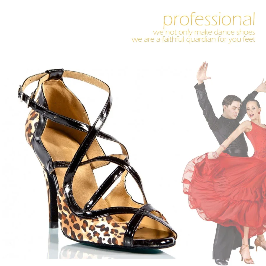Леопардовая обувь для латинских танцев; женская Обувь для бальных танцев; женская обувь; удобная обувь для сальсы; низкая цена; JuseDanc