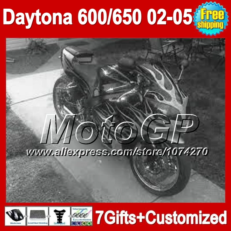 7 подарок для триумф холодный серый черный Daytona 650 02 03 04 05 тела 5P252 600 2002 2003 2004 2005