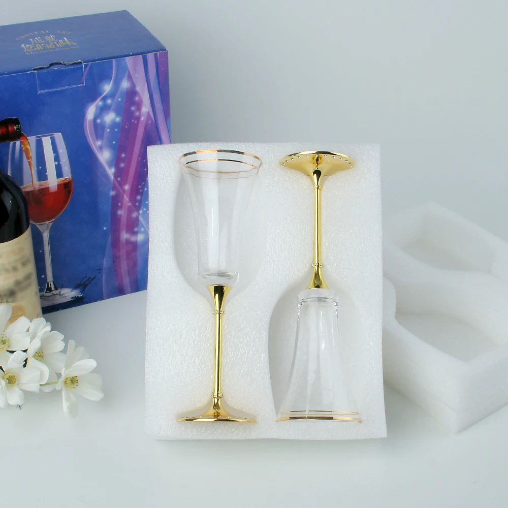 Oh Trend, рекламный дизайн, цветная Золотая стеклянная чашка, набор, кружка, прозрачное стекло для шампанского, свадебное стекло es, прозрачная чашка, бокал для вина