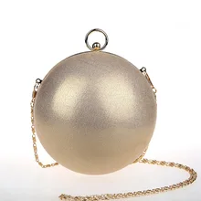 Noche de las señoras Del Bolso de Mano Bolsos Famoso Diseñador de la Marca Mini Ronda Forma de Globo Del Partido de cena Del Embrague Mujeres Bolso de Cadena De La Bola XA646H