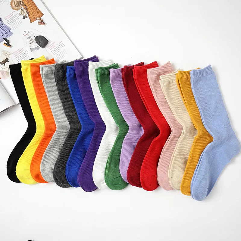 

Colored Shiny Short Women Sock Cute Funny candy color Short Socks Hipster Cotton Female Striped Socks 3pairs