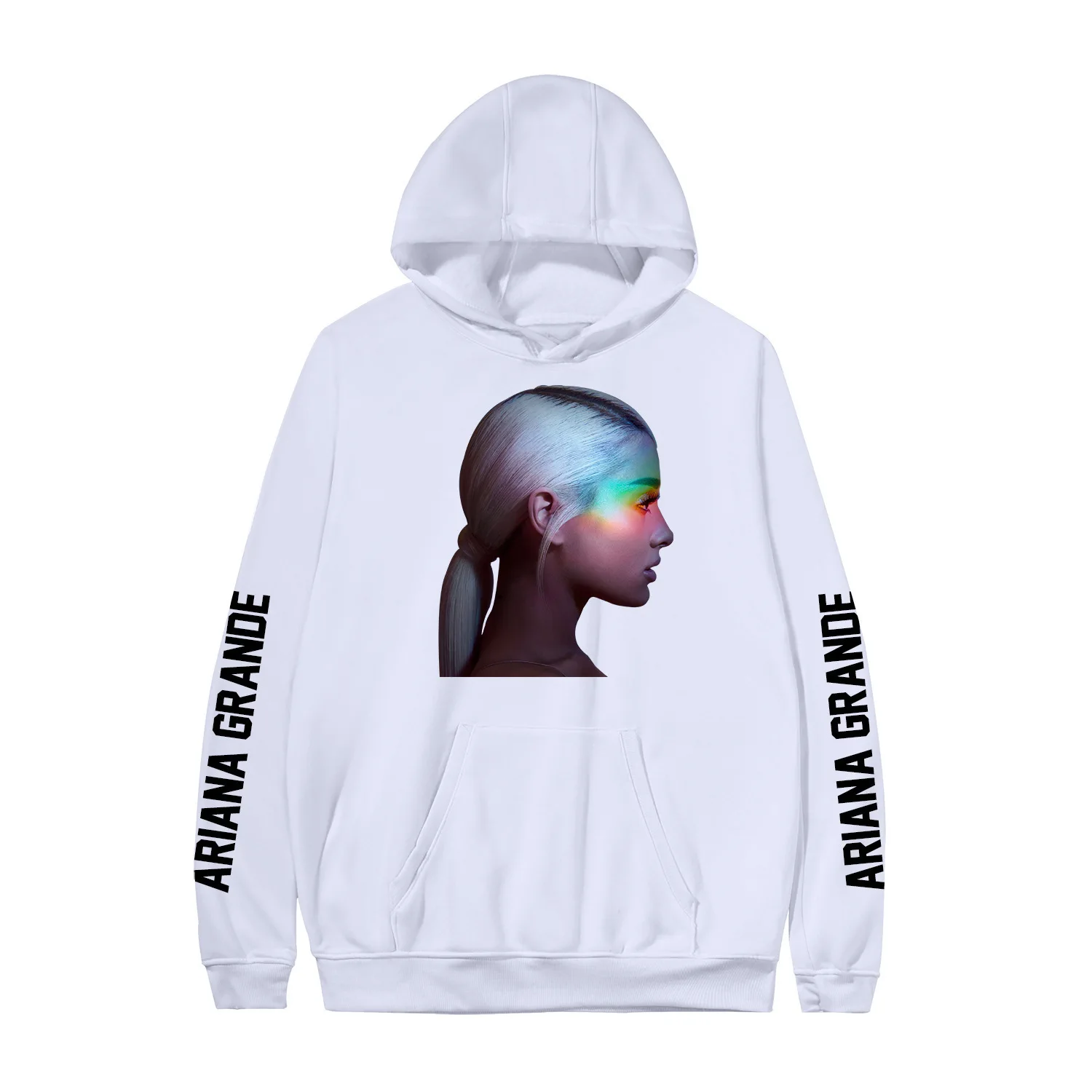  2019 Ariana Grande Pullover Tops Girl Sweatshirt Kawaii Hooded Women Harajuku Hip Hop Hoodies Sweat