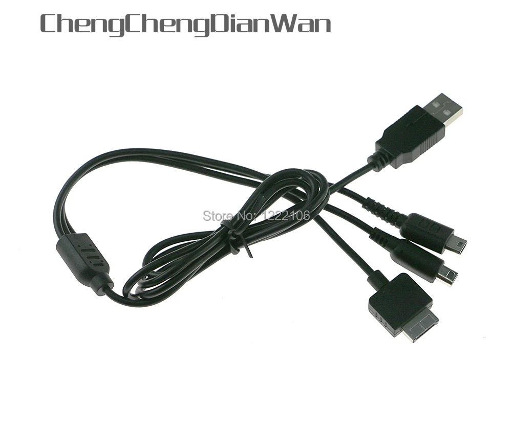 Chengchengdianwan 3 in1 USB Мощность Зарядное устройство зарядный кабель Шнуры для Nintendo ndsl ndsi psv1000 зарядки приводит Кабели 20 шт./лот