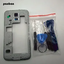 Panbon средняя рамка ободок Корпус чехол запасные части для samsung Galaxy S5 SV G900FD две sim-карты+ Инструменты