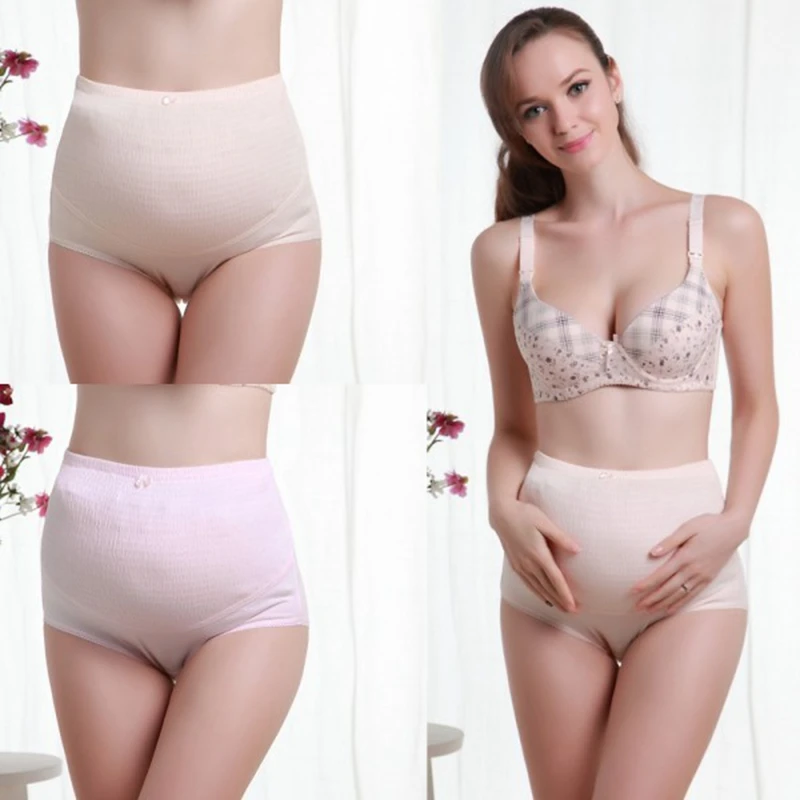 100 Cotton Blend High Waist Pregnant Belly Care Maternity Panties