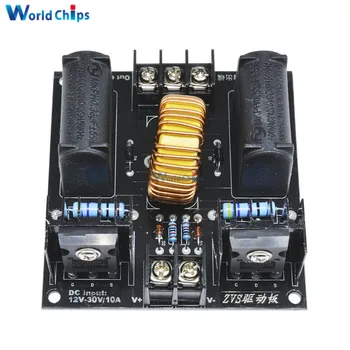 

DC 12-30V 10A 1000W ZVS Tesla Flyback Driver Board Induction Heater Zero Voltage Switching Inductive Heating Module for Arduino