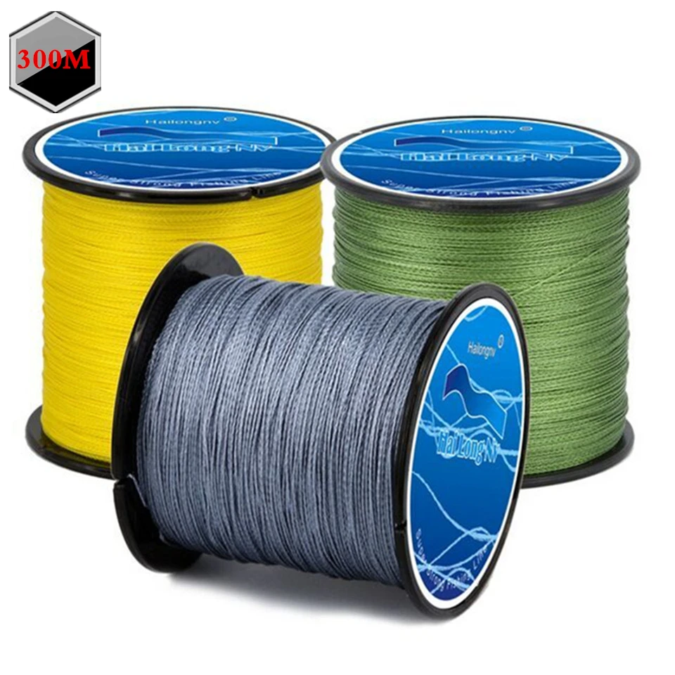 Fishing Line 300M PE Multifilament Braided Fish Line 4 Strands 8lb 80lb